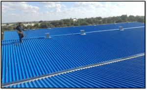 During the fixing of chimneys