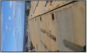 Roof after removal of chimneys