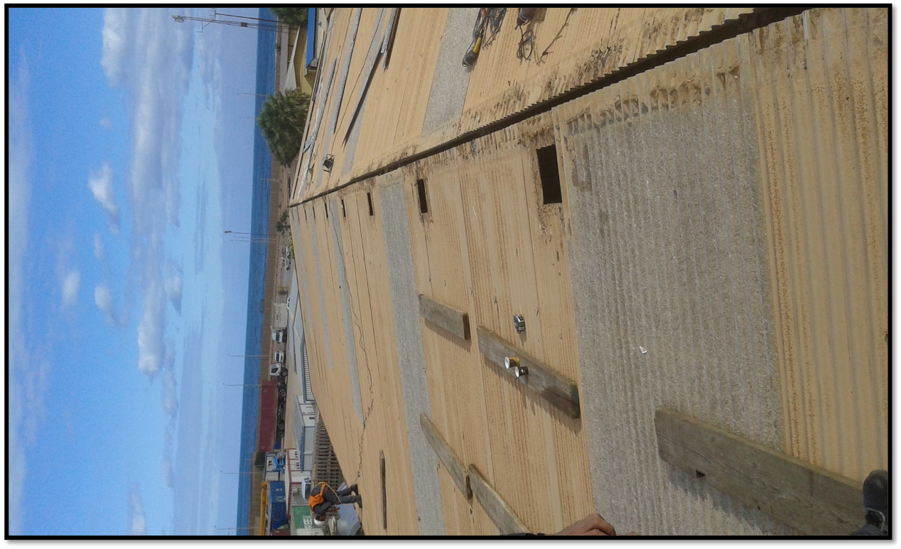 Roof after removal of chimneys